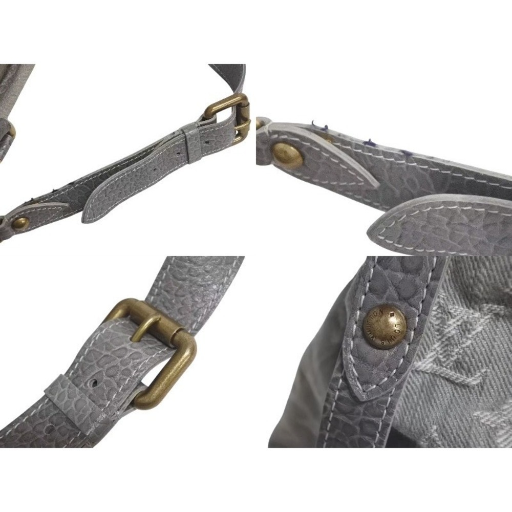 Louis Vuitton Logo Cabby Monogram Gray Denim Handbag Neo - Picture 3 of 8